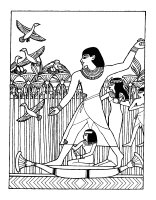 A coloring page of the old egypt